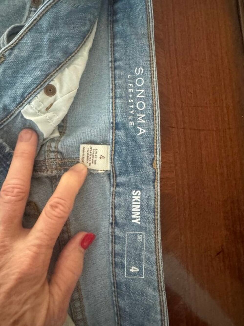 Sonoma Jeans Womens Size 4 Lot of 2 -Blue Denim